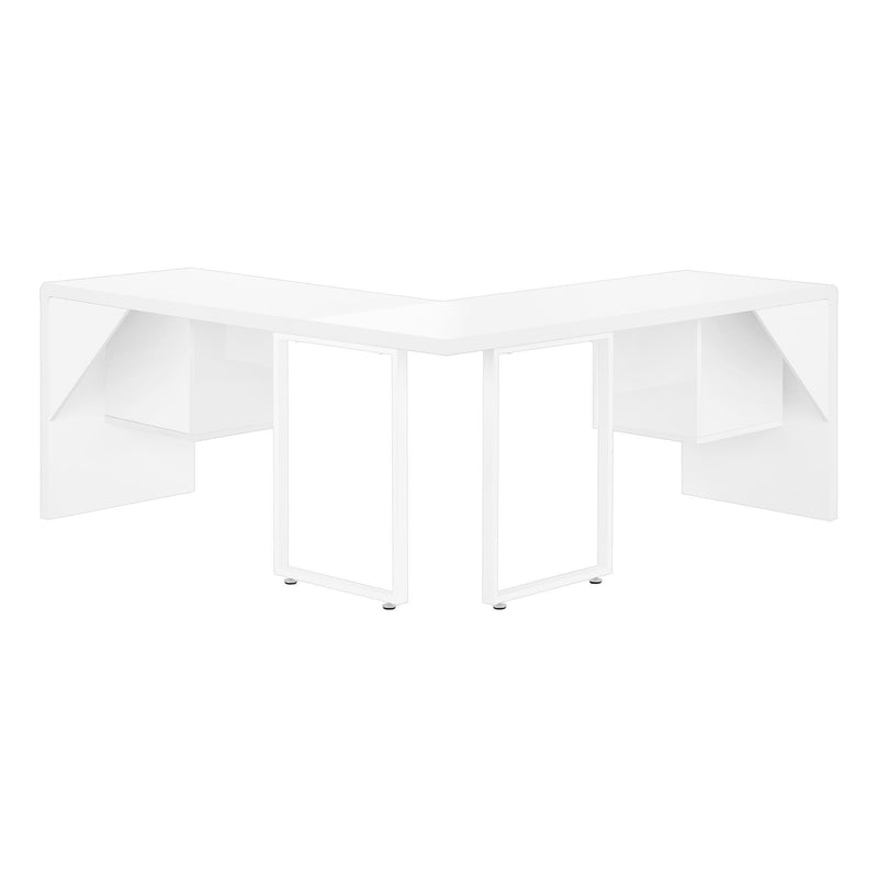 Monarch I 7582 Computer Desk - High Glossy White IMAGE 4