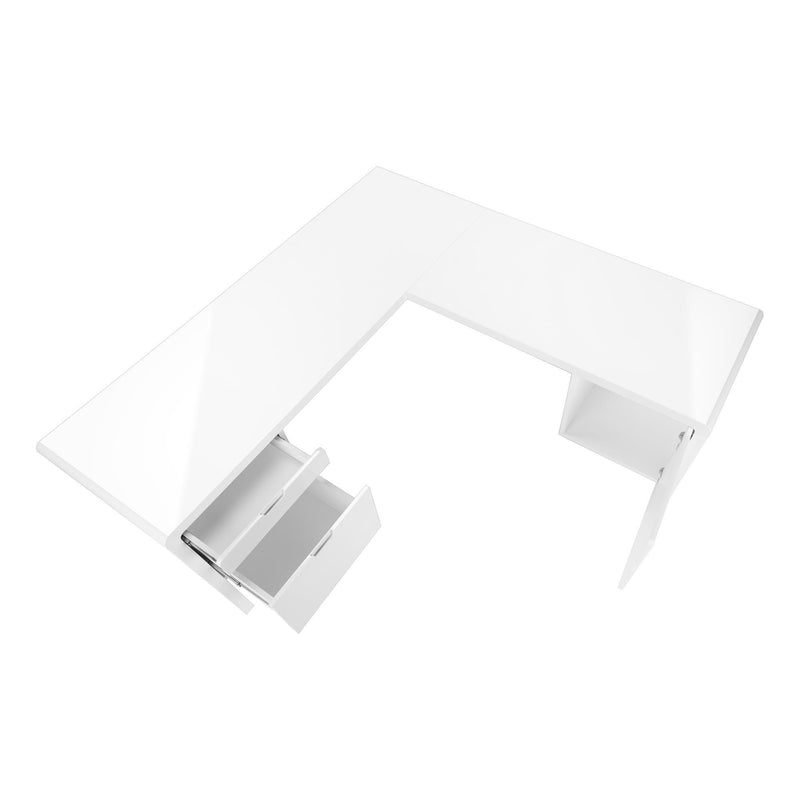 Monarch I 7582 Computer Desk - High Glossy White IMAGE 5