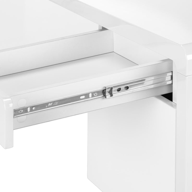 Monarch I 7582 Computer Desk - High Glossy White IMAGE 7