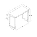 Monarch I 7677 Adjustable Height Computer Desk - Reclaimed Wood/Black IMAGE 15