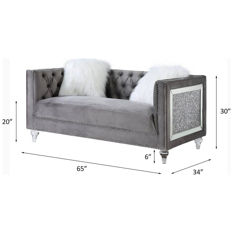 Acme Furniture Heibero II LV00331 Loveseat with 2 Pillows IMAGE 8
