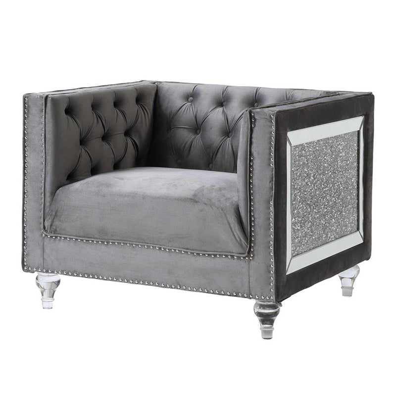 Acme Furniture HeiberoII LV00332 Chair - Grey IMAGE 2