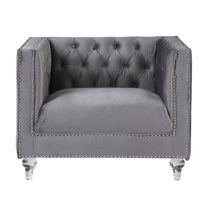 Acme Furniture HeiberoII LV00332 Chair - Grey IMAGE 3