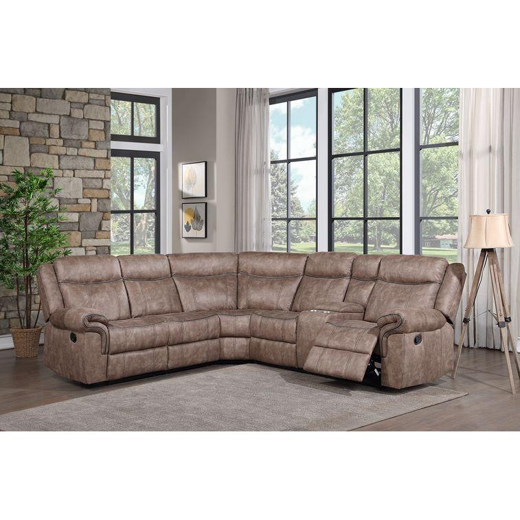 Acme Furniture Dollum Reclining Fabric 3 pc Sectional LV00397 IMAGE 8