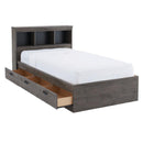 Dynamic Furniture Fontana 393 Twin Matesbed with Storage - Alabaster Oak IMAGE 1