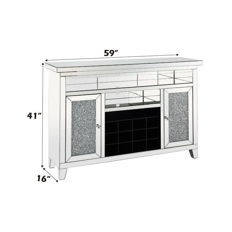 Acme Furniture Noralie AC00526 Wine Cabinet with LED IMAGE 2