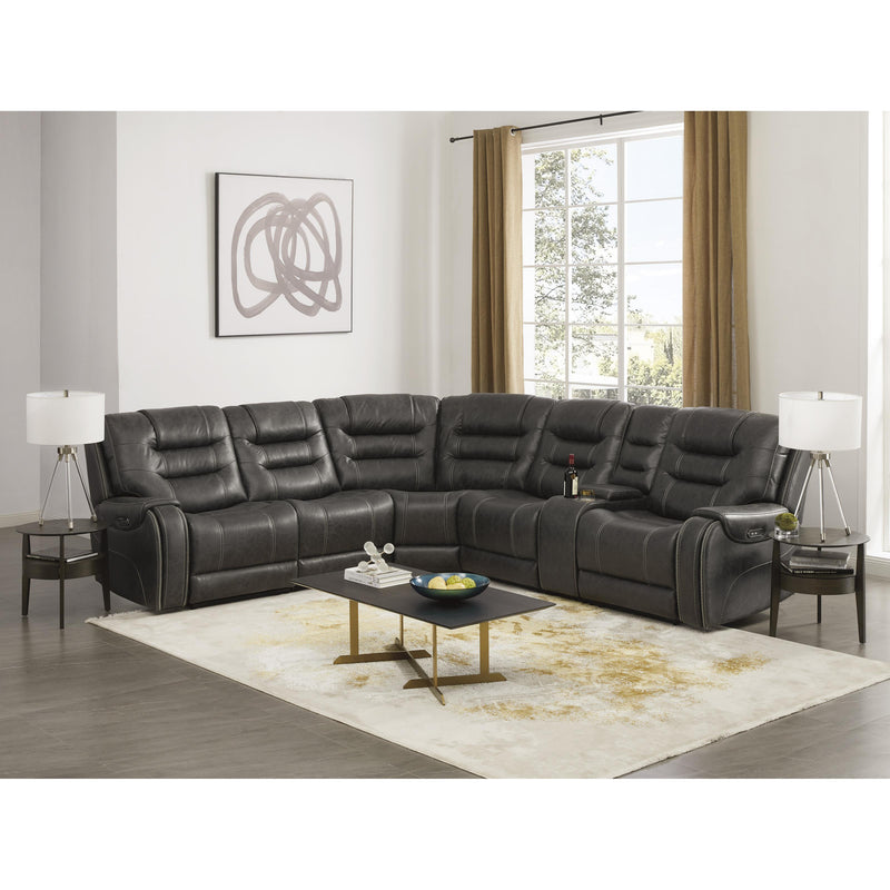 Signature Design by Ashley Wasson Power Reclining Fabric 6 pc Sectional 7310831/7310846/7310857/7310858/7310862/7310877 IMAGE 4