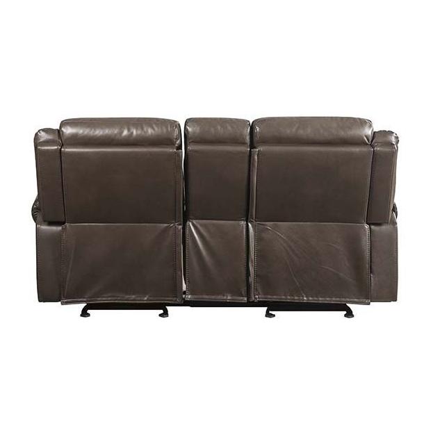 Acme Furniture Lydia Reclining Leather Air Loveseat with Console LV00655 IMAGE 5