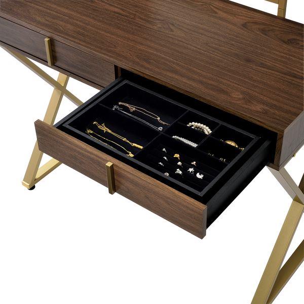 Acme Furniture Coleen AC00665 Vanity Desk with Mirror & Jewelry Tray IMAGE 6