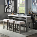 Acme Furniture Wandella DN00088 Dining Table with Stools - Grey IMAGE 1