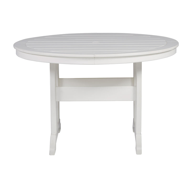 Signature Design by Ashley Crescent Luxe P207-615 Round Dining Table with Umbrella Option IMAGE 2