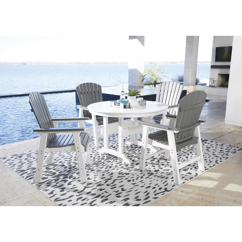 Signature Design by Ashley Crescent Luxe P207-615 Round Dining Table with Umbrella Option IMAGE 5