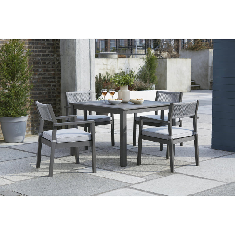 Signature Design by Ashley Eden Town P358-615 Square Dining Table with Umbrella Option IMAGE 4