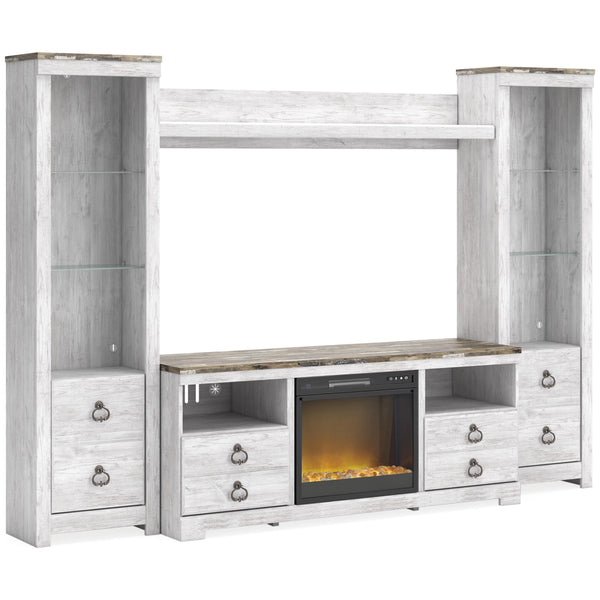 Signature Design by Ashley Willowton W267W4 4 pc Entertainment Center with Electric Fireplace IMAGE 1