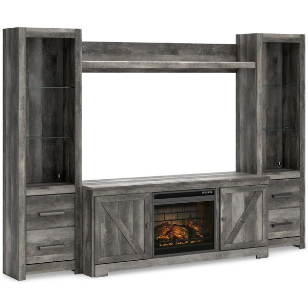 Signature Design by Ashley Wynnlow W440W8 4 pc Entertainment Center with Electric Fireplace IMAGE 1