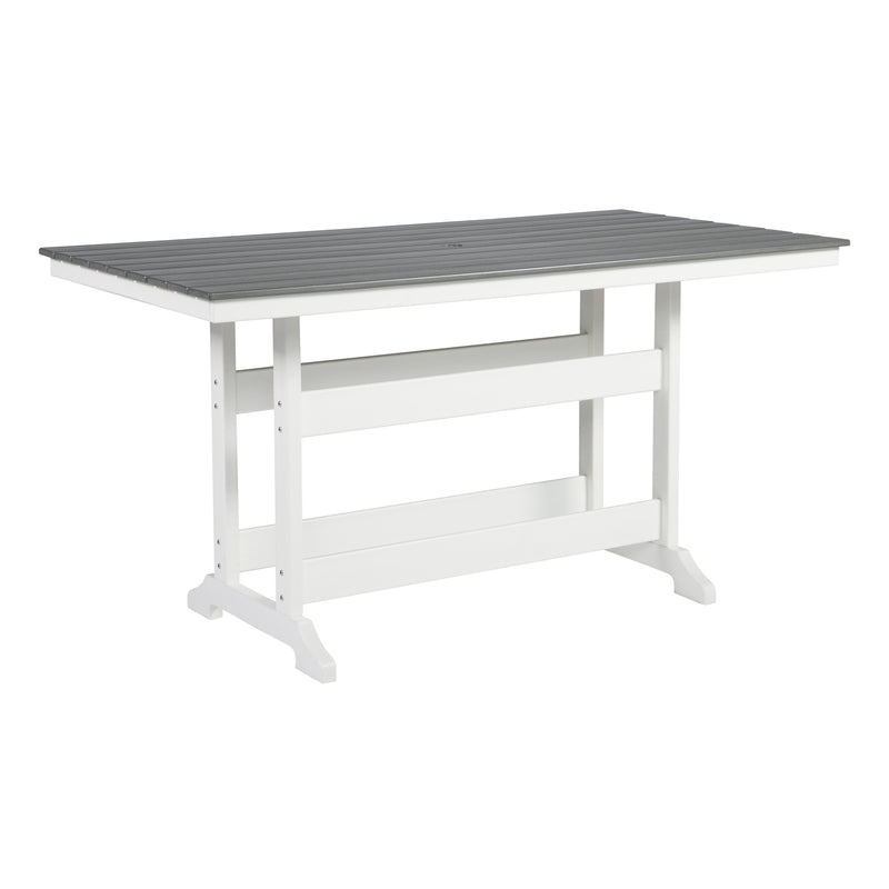 Signature Design by Ashley Transville P210-642 Rectangular Counter Table with Umbrella Option IMAGE 1