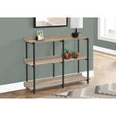 Monarch I 2218 Accent Table - 48"L Dark Taupe/Black Metal Hall Console IMAGE 2