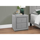 Monarch I 5604 21"H / Grey Linen Night Stand IMAGE 2