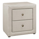 Monarch I 5605 21"H / Beige Linen Night Stand IMAGE 1