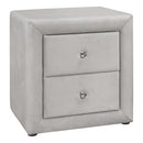 Monarch I 5606 21"H / Light Grey Velvet Night Stand IMAGE 1
