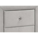 Monarch I 5606 21"H / Light Grey Velvet Night Stand IMAGE 3