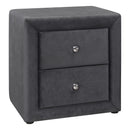 Monarch I 5607 21"H / Dark Grey Velvet Night Stand IMAGE 1