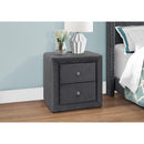 Monarch I 5607 21"H / Dark Grey Velvet Night Stand IMAGE 2
