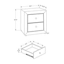 Monarch I 5607 21"H / Dark Grey Velvet Night Stand IMAGE 5