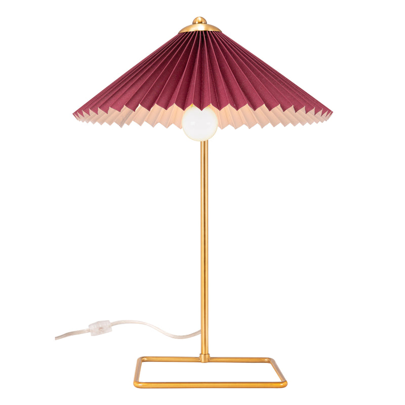  Zuo Charo 56137 Table Lamp - Red & Gold IMAGE 3