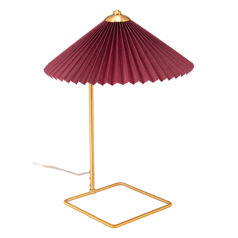  Zuo Charo 56137 Table Lamp - Red & Gold IMAGE 5