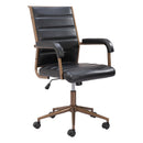  Zuo Auction 109021 Office Chair - Vintage Black IMAGE 1