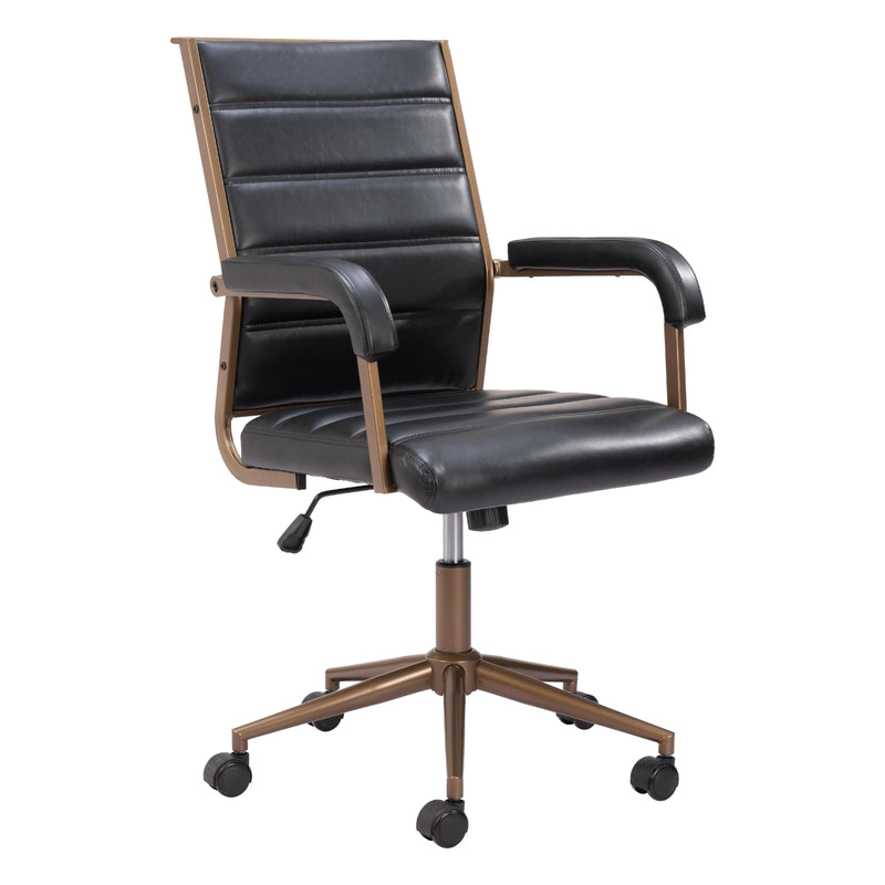  Zuo Auction 109021 Office Chair - Vintage Black IMAGE 1