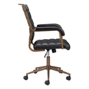  Zuo Auction 109021 Office Chair - Vintage Black IMAGE 2
