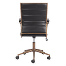  Zuo Auction 109021 Office Chair - Vintage Black IMAGE 4