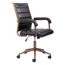  Zuo Auction 109021 Office Chair - Vintage Black IMAGE 6