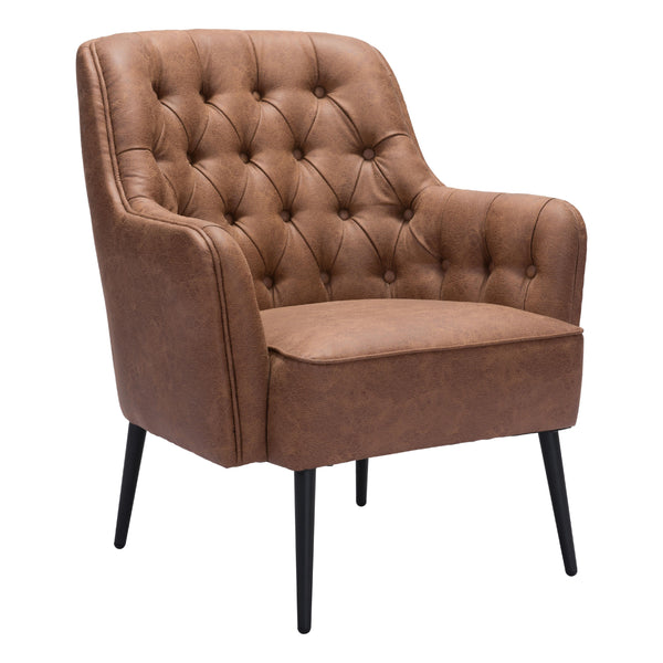  Zuo Tasmania 109053 Accent Chair - Vintage Brown IMAGE 1