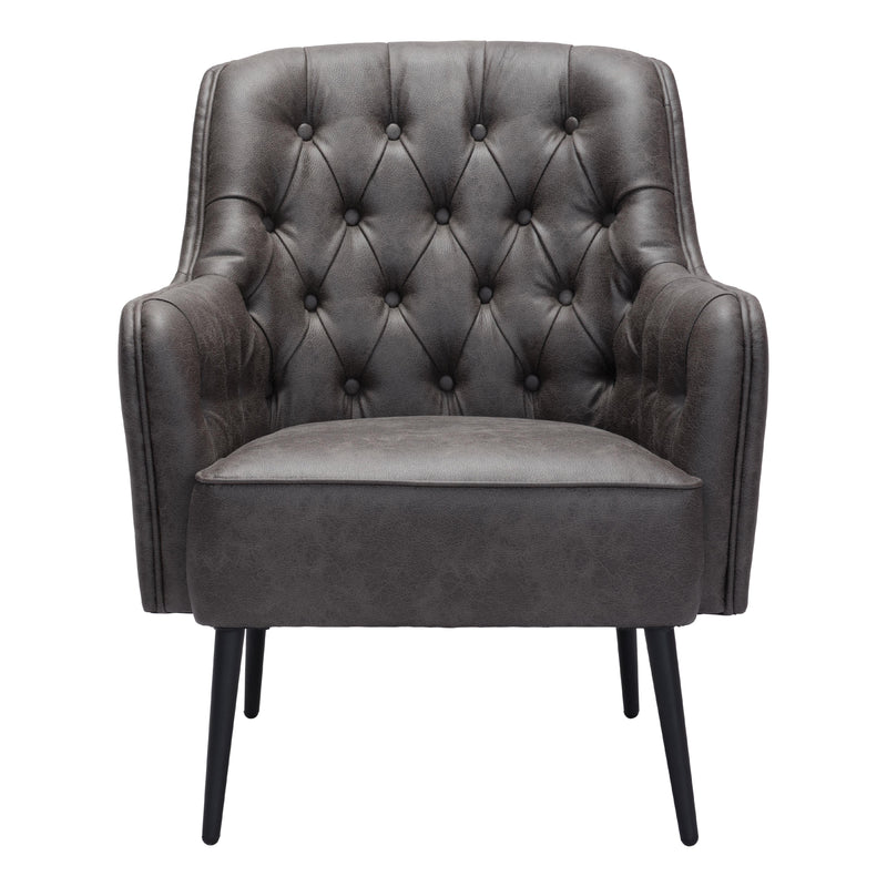  Zuo Tasmania 109054 Accent Chair - Vintage Black IMAGE 3