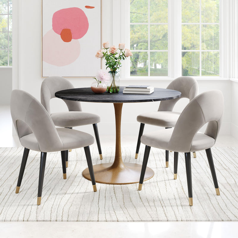  Zuo Taj 109095 Dining Table - Black & Gold IMAGE 10