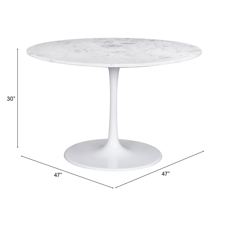  Zuo Phoenix 109208 Dining Table - White IMAGE 10