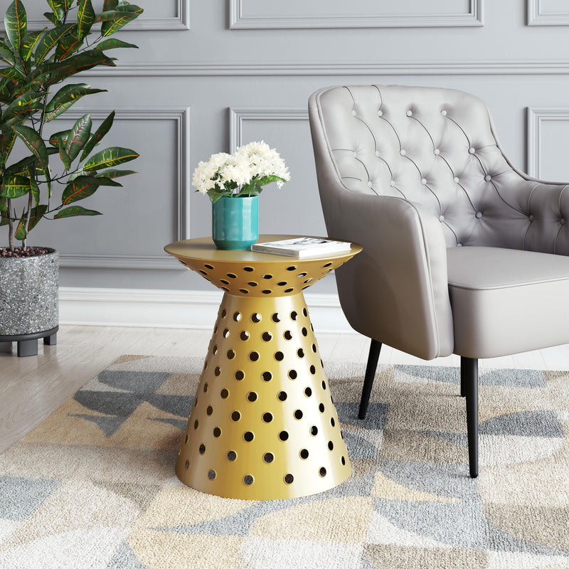  Zuo Proton 109274 Side Table - Gold IMAGE 7