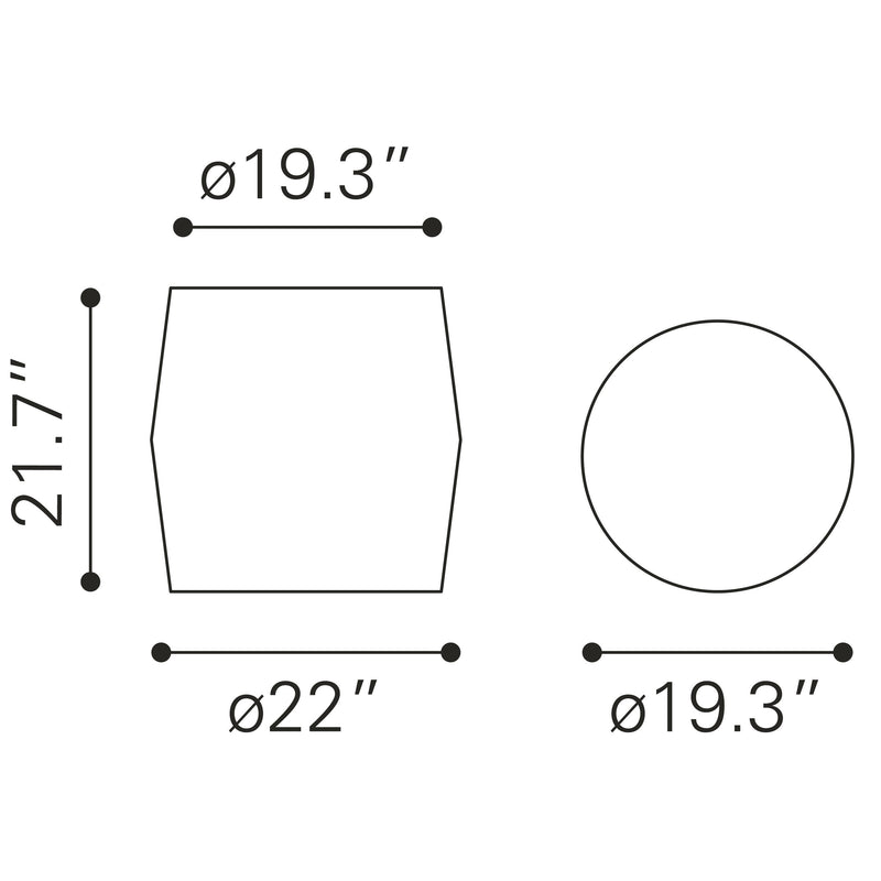  Zuo Pam 109318 Side Table IMAGE 8