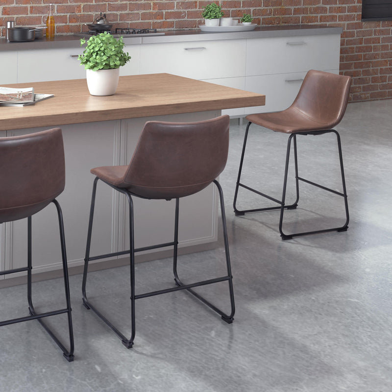  Zuo Smart 109323 Counter Stool - Vintage Espresso IMAGE 9