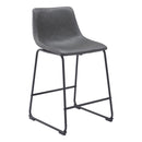  Zuo Smart 109324 Counter Stool - Charcoal IMAGE 1