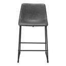  Zuo Smart 109324 Counter Stool - Charcoal IMAGE 3