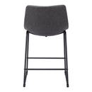  Zuo Smart 109324 Counter Stool - Charcoal IMAGE 4