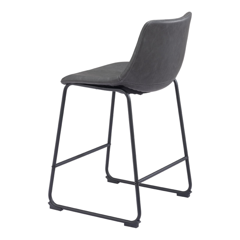  Zuo Smart 109324 Counter Stool - Charcoal IMAGE 5