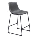  Zuo Smart 109324 Counter Stool - Charcoal IMAGE 6