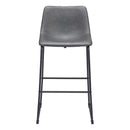  Zuo Smart 109327 Barstool - Charcoal IMAGE 3