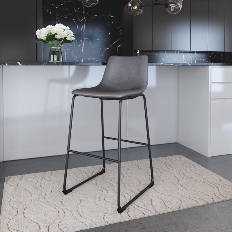 Zuo Smart 109327 Barstool - Charcoal IMAGE 9
