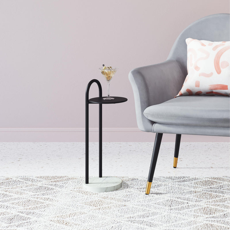  Zuo Christian 109356 Side Table - Black & White IMAGE 7